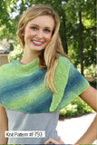 Plymouth Yarn pattern #F793 for a shawl knitted in Pendenza Yarn.