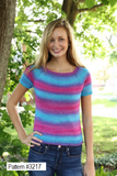 Top Down Tee from Plymouth Yarns. A knit pattern for Pendenza Yarn.