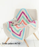 Sirdar knit afghan pattern #4749 for Snuggly DK