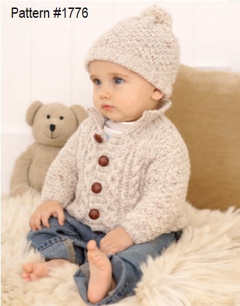 Sirdar baby cardigan pattern #1776 for Snuggly DK