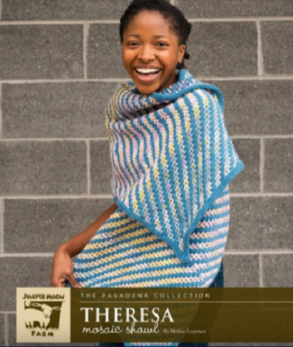 Theresa Mosic Shawl knitting pattern for Cumulus Yarn. From Juniper Moon Farm