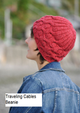 Traveling Cables Beanie, knit in Sueno Yarn from Hi Koo