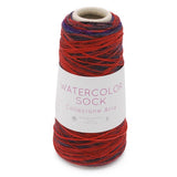 Watercolo Sock Yarn from Laines du Nord. Cone of color #105