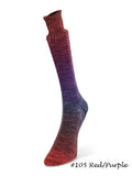 Watercolor Sock Yarn from Laines du Nord. Color #105 Red/Purple