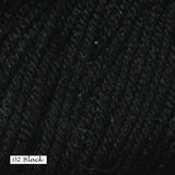 Plymouth Yarns' Worsted Merino Superwash in color #02 Black