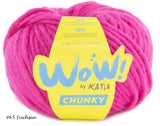 Wow Chunky Yarn  from Katia. Color #65 Fushisa