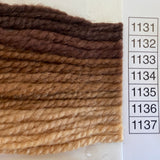 Waverly Wool Needlepoint Yarn color shade sample for #1131 to 1137