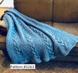 Plymouth Yarn Afghan pattern #3263.Knitted with Cielo Yarn.