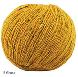 Jody Long's Alba Yarn in colorway #5 Grose. A DK weight in Merino, Alpaca and Viscose.