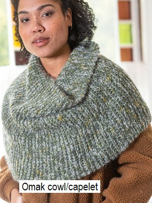 Berroco Yarn's Omak Cowl/Capelet. 