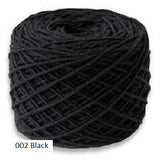 Co Ba Si Plus from Hi Koo. A blend of Cotton, Bamboo, Silk and Nylon. Color #002 Black