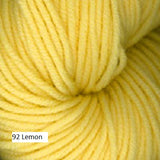 Worsted Merino Superwash Yarn from Plymouth Yarn. Color # 92 Lemon