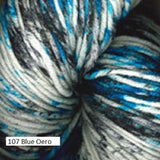 Worsted Merino Superwash Yarn from Plymouth. Color #107 Blue Oero