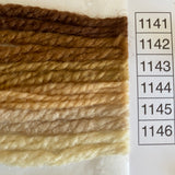 Waverly Wool Needlepoint Yarn color shade sample for #1141 to 1146