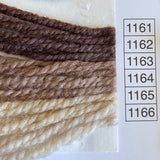 Waverly Wool Needlepoint Yarn color shade sample for #1161 to 1166