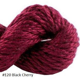 Silk and Ivory Needlepoint Yarn. Color #120 Black Cherry