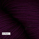 Worsted Merino Superwash Yarn from Plymouth. Color #15 Plum