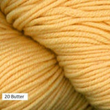 Worsted Merino Superwash Yarn from Plymouth. Color #20 Butter