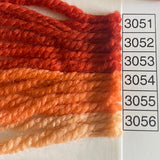 Waverly Wool Needlepoint Yarn color shade sample for #3051 to 3056