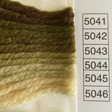 Waverly Wool Needlepoint Yarn color shade sample for #5041 to 5046
