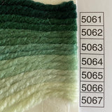 Waverly Wool Needlepoint Yarn color shade sample for #5061 to 5067