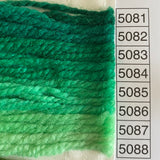 Waverly Wool Needlepoint Yarn color shade sample for #5081 to 5088