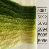 Waverly Wool Needlepoint Yarn color shade sample for #5091 to 5096