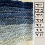 Waverly Wool Needlepoint Yarn color shade sample for #7011 to 7017