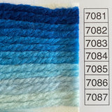 Waverly Wool Needlepoint Yarn color shade sample for #7081 to 7087