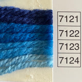 Waverly Wool Needlepoint Yarn color shade sample for #7121 to 7124