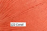 Universal Yarn Bamboo Pop a blend of Cotton and Bamboo. Color #132 Coral.