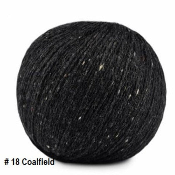 Jody Long's Alba Yarn in colorway #18 Coalfield. A DK weight in Merino, Alpaca and Viscose.