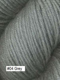 Cozy Alpaca from Ella Rae. A blend of Acrylic and Baby Alpaca.  Color #04 Grey
