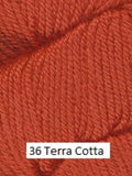 Cozy Alpaca from Ella Rae. A blend of Acrylic and Baby Alpaca.  Color #36 Terra Cotta