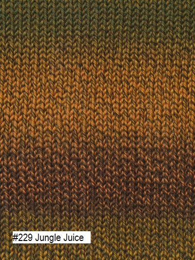 Painted Sky yarn from Knitting Fever. Color #229 Jungle Juice