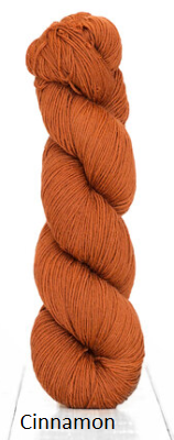 Harvest Fingering Yarn from Urth Yarns. Color Cinnamon