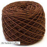 Co Ba Si Plus from Hi Koo. A blend of Cotton, Bamboo, Silk and Nylon. Color #35 Turkish Coffee