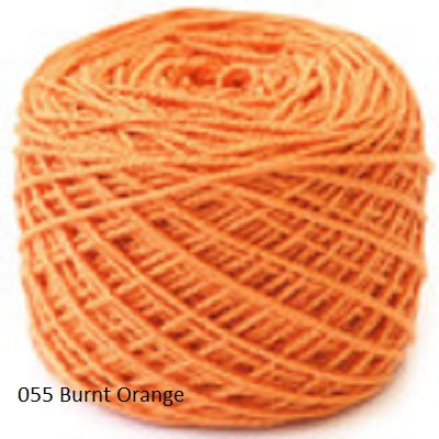 Co Ba Si Plus from Hi Koo. A blend of Cotton, Bamboo, Silk and Nylon. Color #055 Burnt Orange