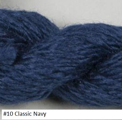 Silk and Ivory Needlepoint Yarn. Color #10 Classic Navy