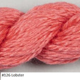 Silk and Ivory Needlepoint Yarn. Color #126 Lobster