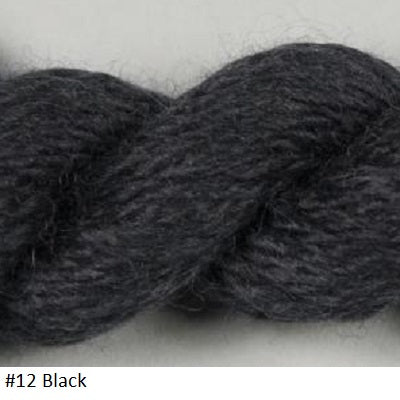 Silk and Ivory Needlepoint Yarn. Color #12 Black