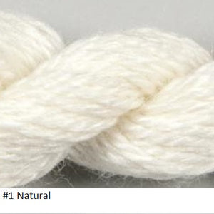 Silk and Ivory a yarn for Needlepoint from Brow Paper Packages. A stranded Blend of Silk and Merino Wool