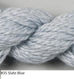 Silk and Ivory Needlepoint Yarn. Color #35 Slate Blue