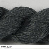 Silk and Ivory Needlepoint Yarn. Color #40 Caviar