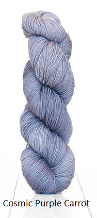 Harvest Fingering Yarn from Urth Yarns. Color Cosmic Purple Carrot