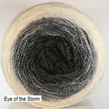 Transitions Yarn from Stone Barn Fibers. Gradient colorway Eye of the Storm