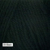 Galway Yarn from Plymouth Yarns. Color #09 Black