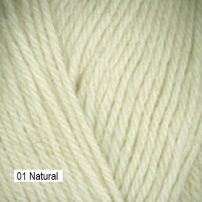 Galway Yarn from Plymouth Yarns. Color #01 Natural
