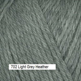 Galway Yarn from Plymouth Yarns. Color #702 Light Grey Heather