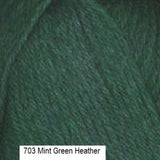 Galway Yarn from Plymouth Yarns. Color #703 Mint Green Heather 